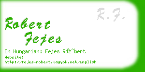 robert fejes business card